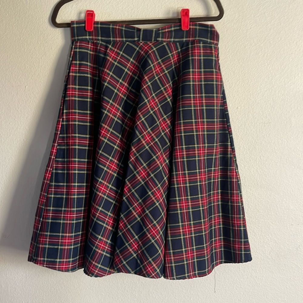A line tartan skirt with pockets , rare